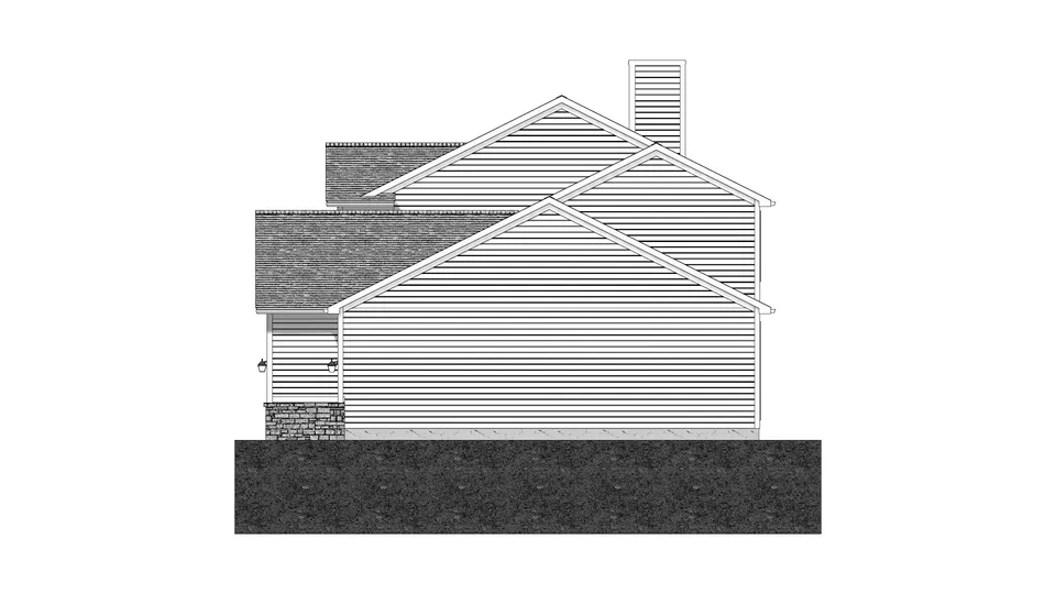 The Ryland house plan, exterior view 2